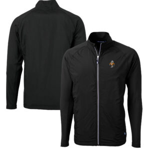 Men's Cutter & Buck  Black Tennessee Volunteers Vault Adapt Eco Knit Hybrid Recycled Mens Full Zip Jacket