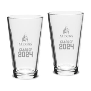 Stevens Institute of Technology Ducks Class of 2024 Two-Piece 16oz. Classic Pint Glass Set
