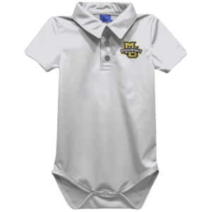 Infant Vive La Fete White Marquette Golden Eagles Polo Bodysuit