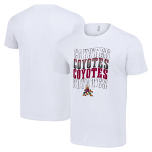 Men's Starter White Arizona Coyotes Four Team Name Logo T-Shirt