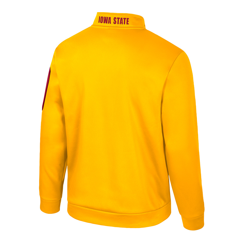 Men's Colosseum Gold Iowa State Cyclones Mainframe Quarter-Zip Fleece Jacket - Image 4