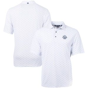 Men's Cutter & Buck White Notre Dame Fighting Irish Big & Tall Play Like A Champion Today Virtue Eco Pique Tile Print Recycled DryTec Polo