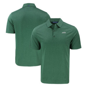 Men's Cutter & Buck Heather Green New York Jets Big & Tall Primary Logo Forge Eco Stretch Recycled Polo