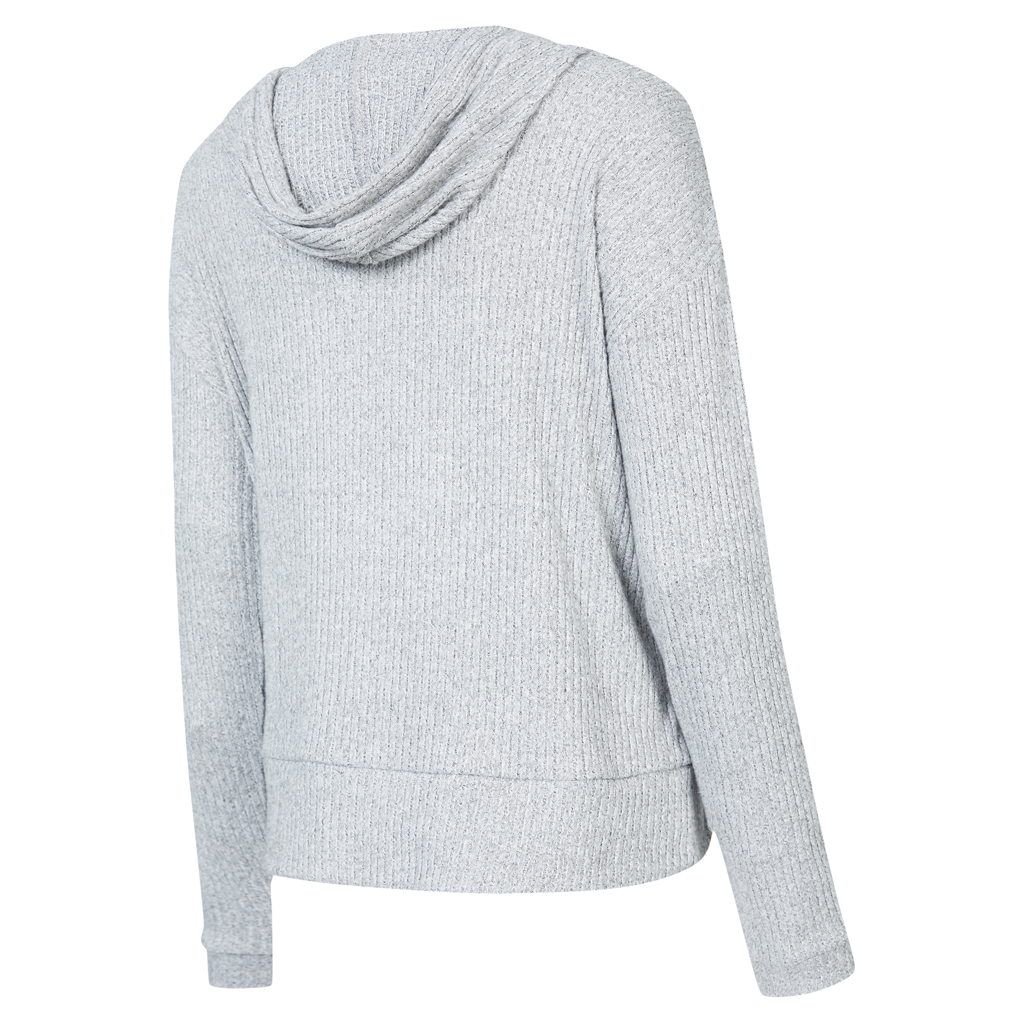 Women's Concepts Sport Gray Los Angeles Chargers Juniper Long Sleeve Hoodie T-Shirt & Shorts Set - Image 6