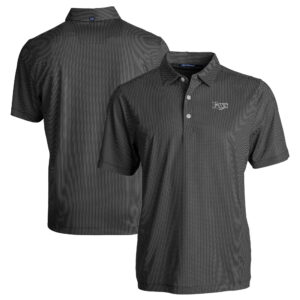 Men's Cutter & Buck Black Tampa Bay Rays Big & Tall Eco Symmetry Print Stretch Recycled Polo