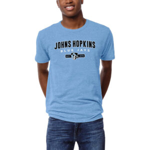 Men's League Collegiate Wear Heather Powder Blue Johns Hopkins Blue Jays Victory Falls Tri-Blend T-Shirt
