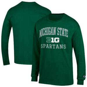 Men's Champion Green Michigan State Spartans Big Ten Long Sleeve T-Shirt