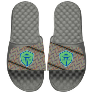 Unisex ISlide Gray Seattle Sounders FC 2024 Hispanic Heritage Side Sandals