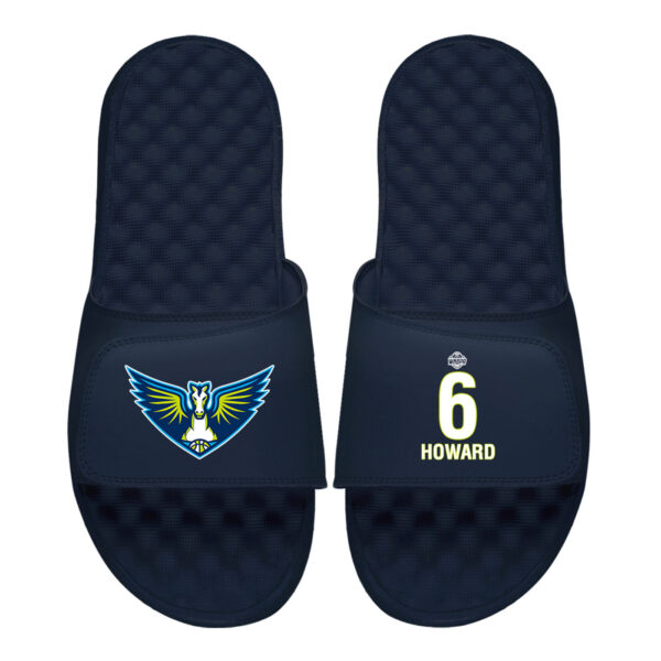 Men's ISlide Natasha Howard Navy Dallas Wings Logo Split Slide Sandals