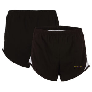 Women's Boxercraft  Black Oregon Ducks Essential Lined Athletic Shorts