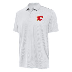 Men's Antigua  White Calgary Flames Big & Tall Ellipse Polo