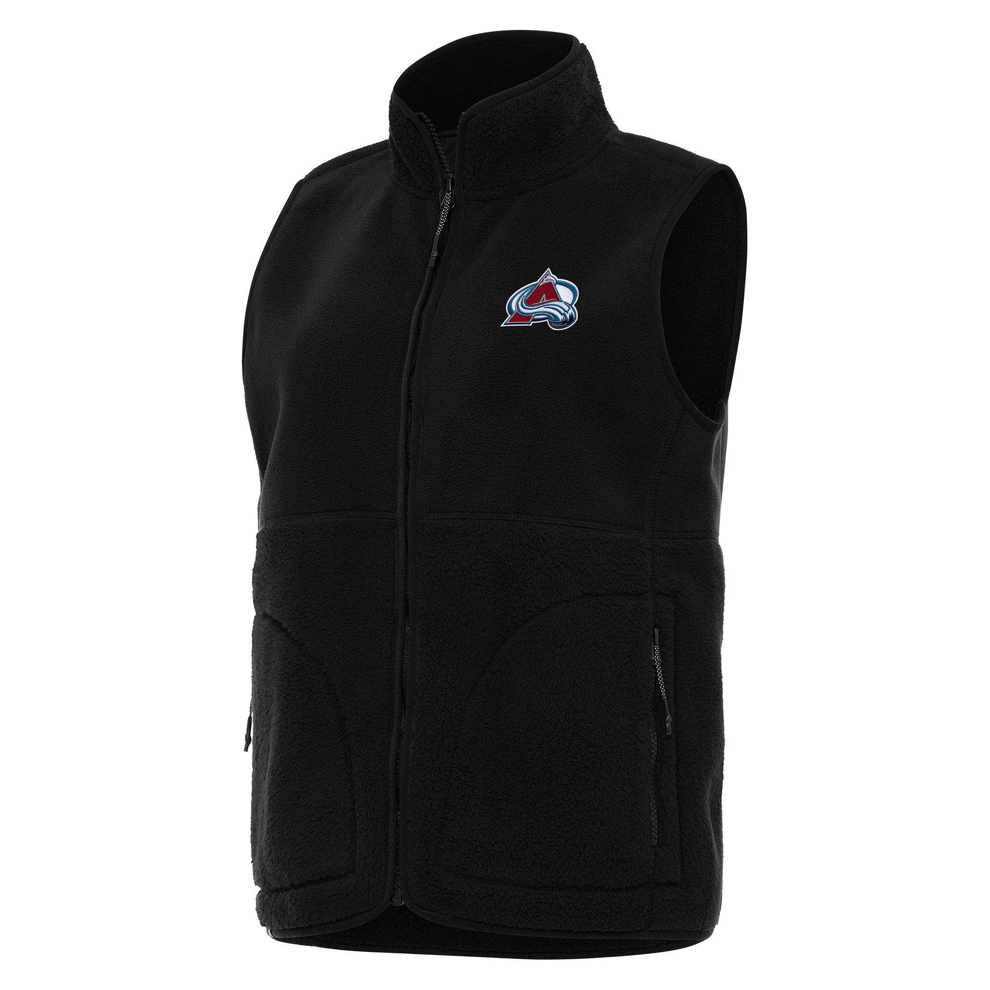 Women's Antigua Black Colorado Avalanche Nostalgic Full-Zip Vest