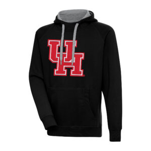Men's Antigua Black Houston Cougars Big & Tall Victory Pullover Hoodie