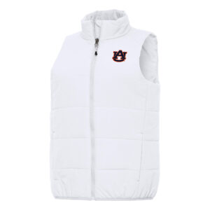 Women's Antigua White Auburn Tigers Experience Full-Zip Vest