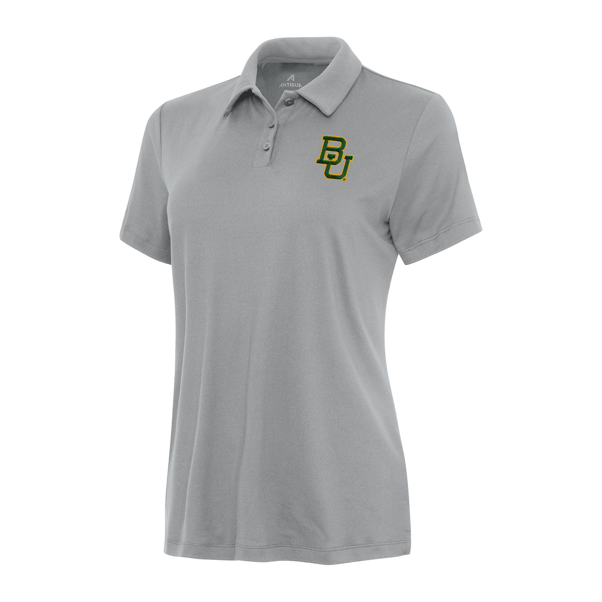 Women's Antigua Gray Baylor Bears Reprocess Polo