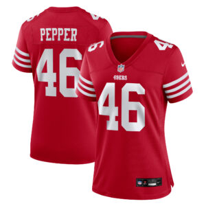 Women's Nike Taybor Pepper  Scarlet San Francisco 49ers  Game Jersey