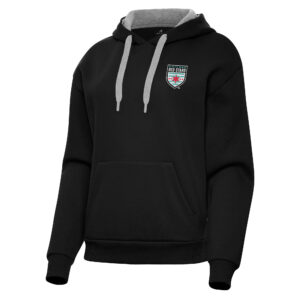 Women's Antigua Black Chicago Red Stars Victory Pullover Hoodie