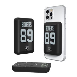 Keyscaper Brock Bowers Las Vegas Raiders 5000mAh Wireless Magnetic Power Bank