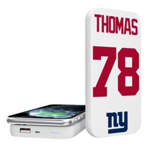 Keyscaper Andrew Thomas White New York Giants 5000 mAh Wireless Charging Bank