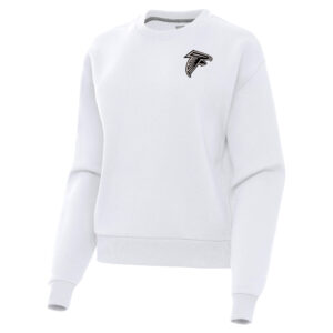 Women's  Antigua  White Atlanta Falcons Victory Pullover Sweatshirt