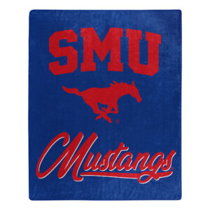 The Northwest Group  SMU Mustangs 50" x 60" Signature Raschel Plush Throw Blanket