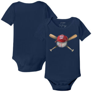 Infant Tiny Turnip Navy Washington Nationals Hat Crossbats Bodysuit
