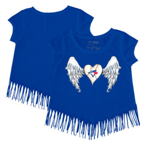 Girls Youth Tiny Turnip Royal Toronto Blue Jays Angel Wings Fringe T-Shirt