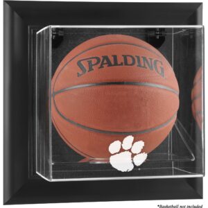 Clemson Tigers Black Framed Wall-Mountable Basketball Display Case