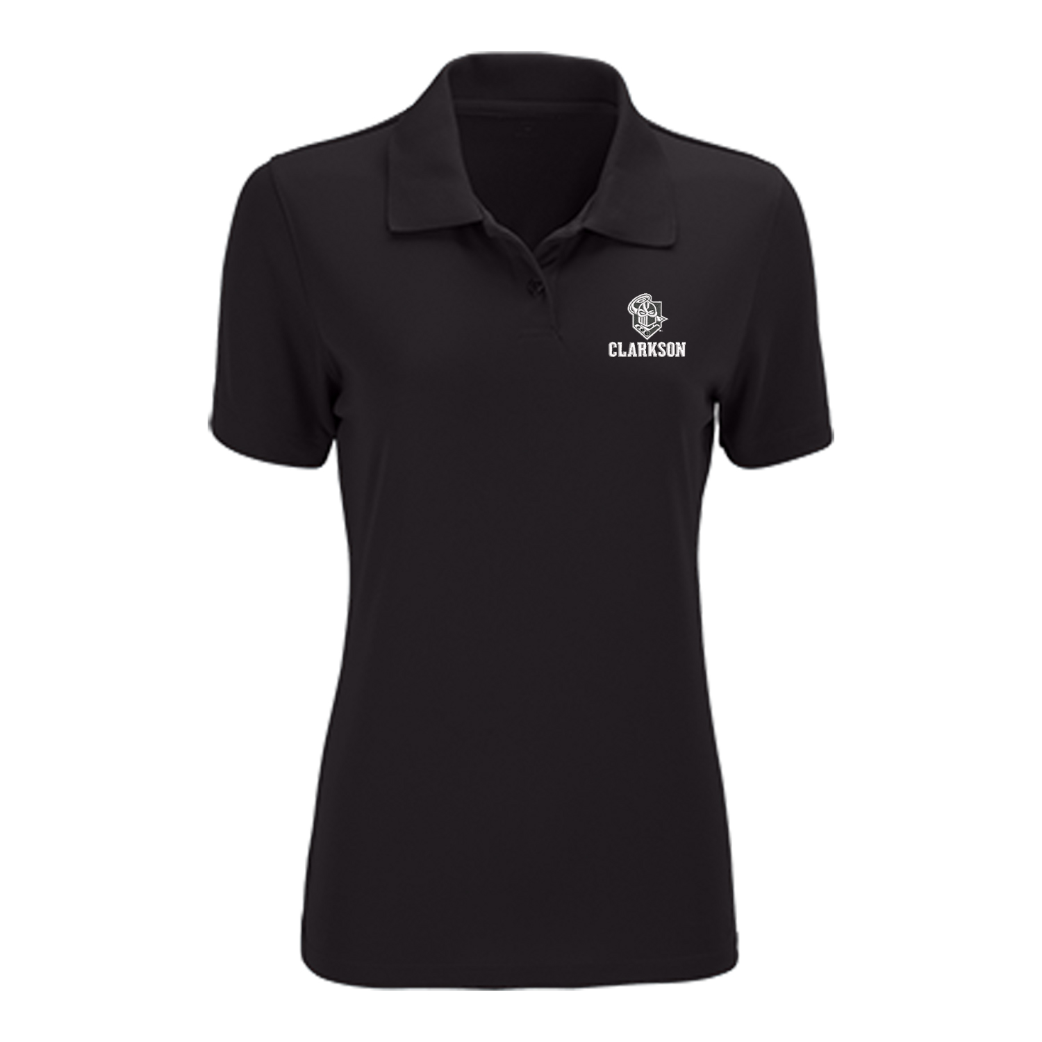 Women's Black Clarkson Golden Knights Vansport Omega Plus Size Tech Polo
