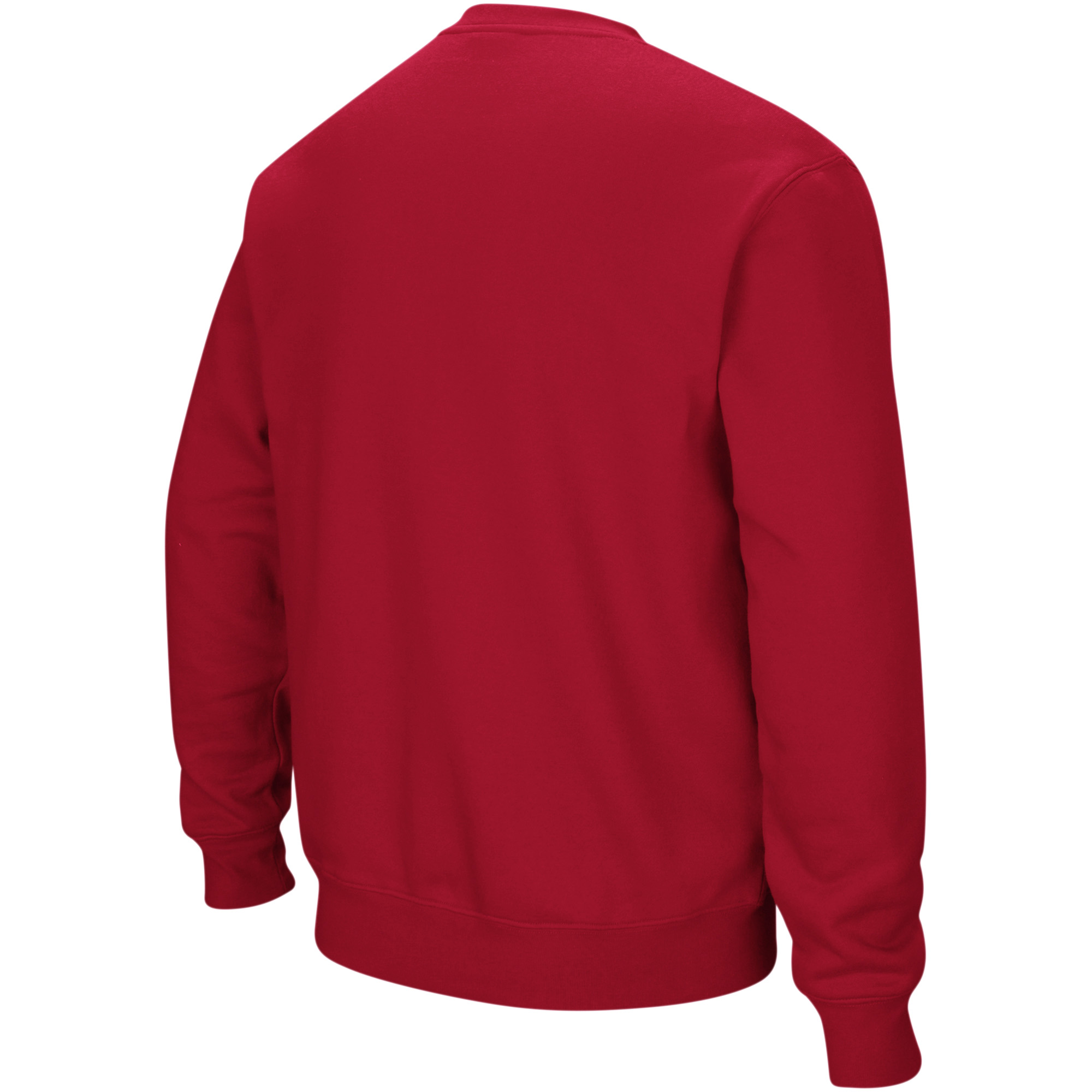 Men's Colosseum Crimson Washington State Cougars Arch & Logo Crew Neck Sweatshirt - Image 9
