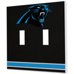 Carolina Panthers Stripe Double Toggle Light Switch Plate