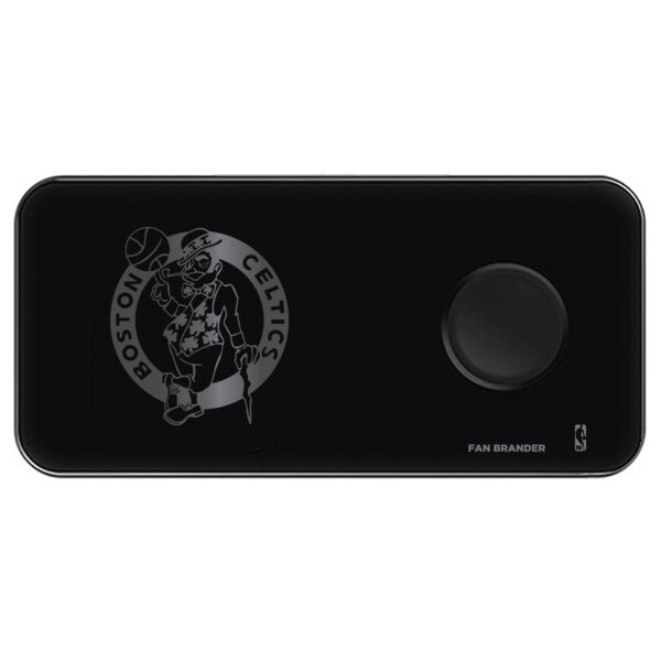 Black Boston Celtics 3-in-1 Glass Wireless Charge Pad