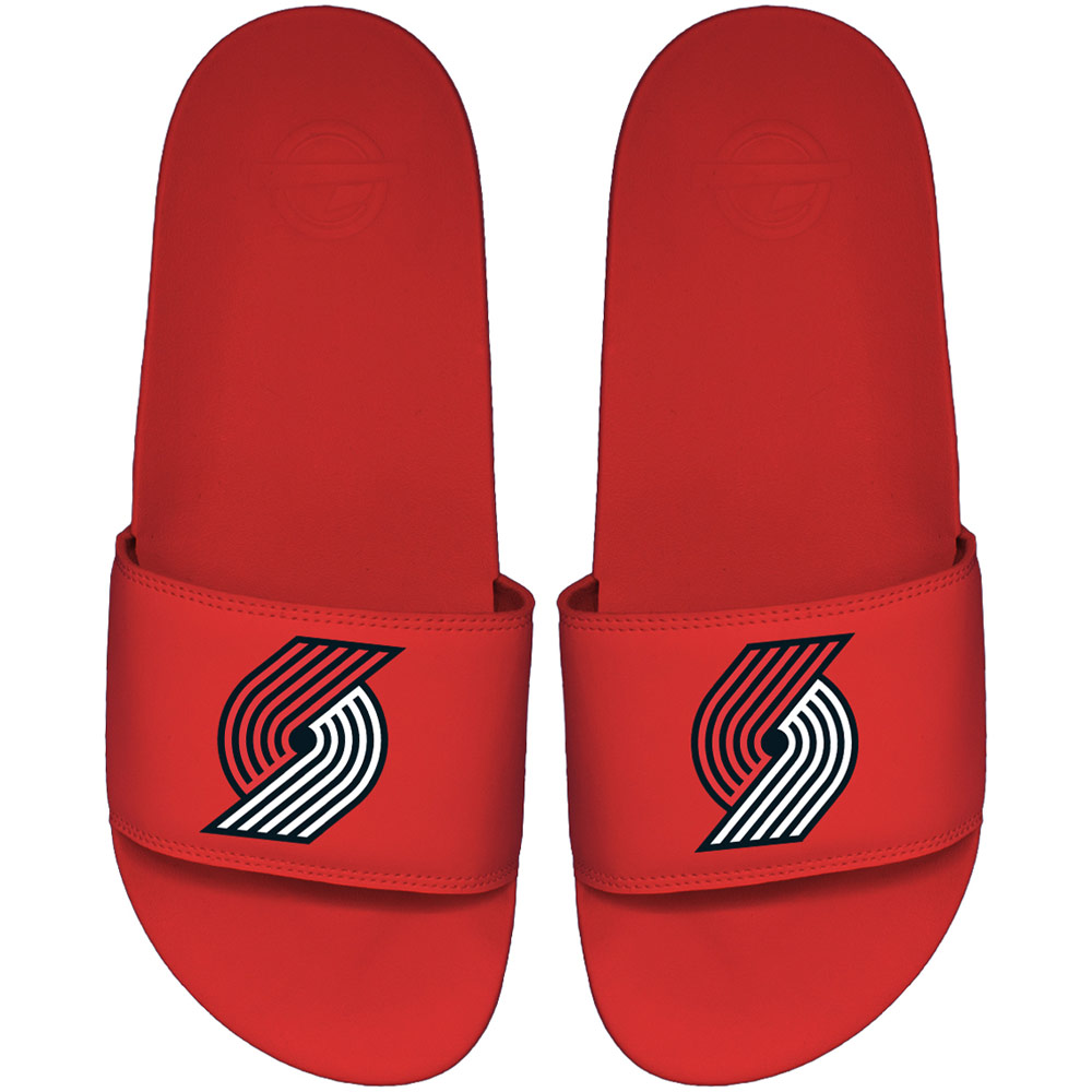 Youth ISlide Red Portland Trail Blazers Primary Motto Slide Sandals - Image 4