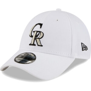 Men's New Era White Colorado Rockies League II 9FORTY Adjustable Hat
