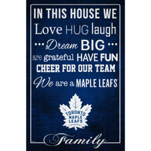 Toronto Maple Leafs 17'' x 26'' In This House Sign