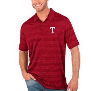 Men's Antigua Red Texas Rangers Compass Polo