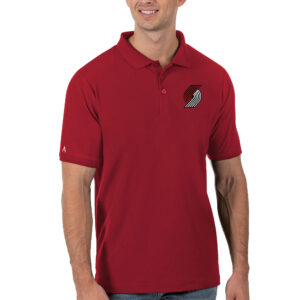 Men's Antigua Red Portland Trail Blazers Legacy Pique Polo
