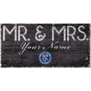 New York City FC 6'' x 12'' Personalized Mr. & Mrs. Sign