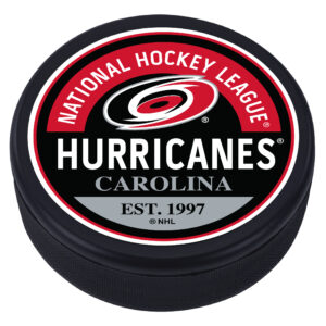 Carolina Hurricanes Block Hockey Puck