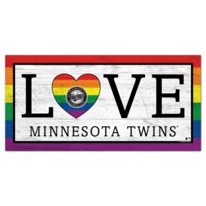 Minnesota Twins 6'' x 12'' LGBTQ Love Sign