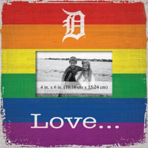 Detroit Tigers 10'' x 10'' Love Pride Frame