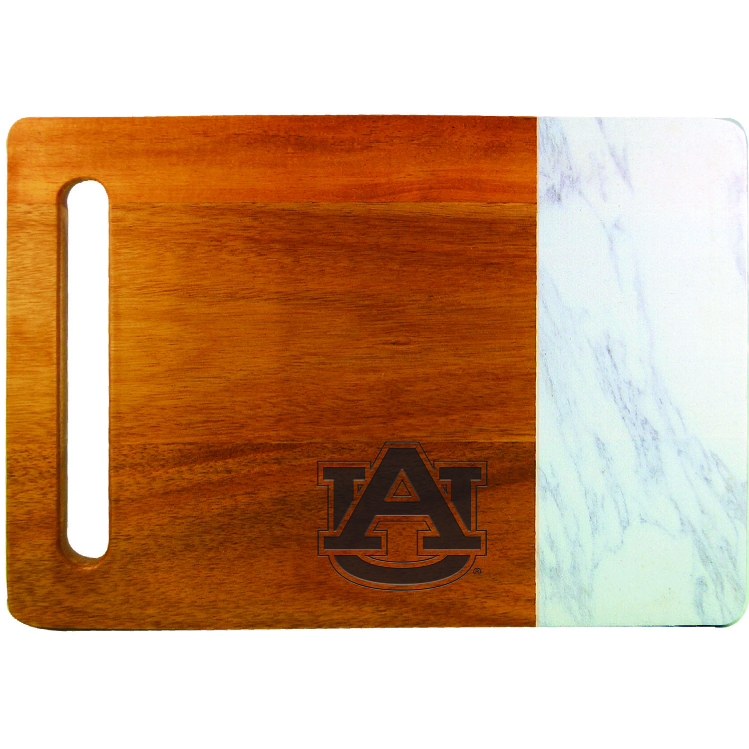 Auburn Tigers Cutting & Serving Board with Faux Marble