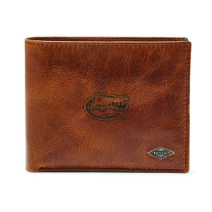 Men's Fossil Brown Florida Gators Ryan RFID Passcase