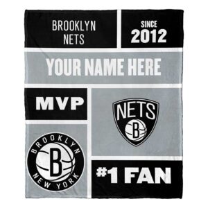 The Northwest Group Brooklyn Nets 50'' x 60'' Colorblock Personalized Silk Touch Throw