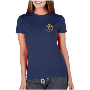 Women's Concepts Sport Navy Denver Nuggets Marathon Knit T-Shirt
