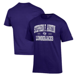 Men's Champion Purple Stephen F Austin Lumberjacks Est. Date Jersey T-Shirt