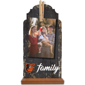 Baltimore Orioles 6'' x 12'' Family Clothespin Sign