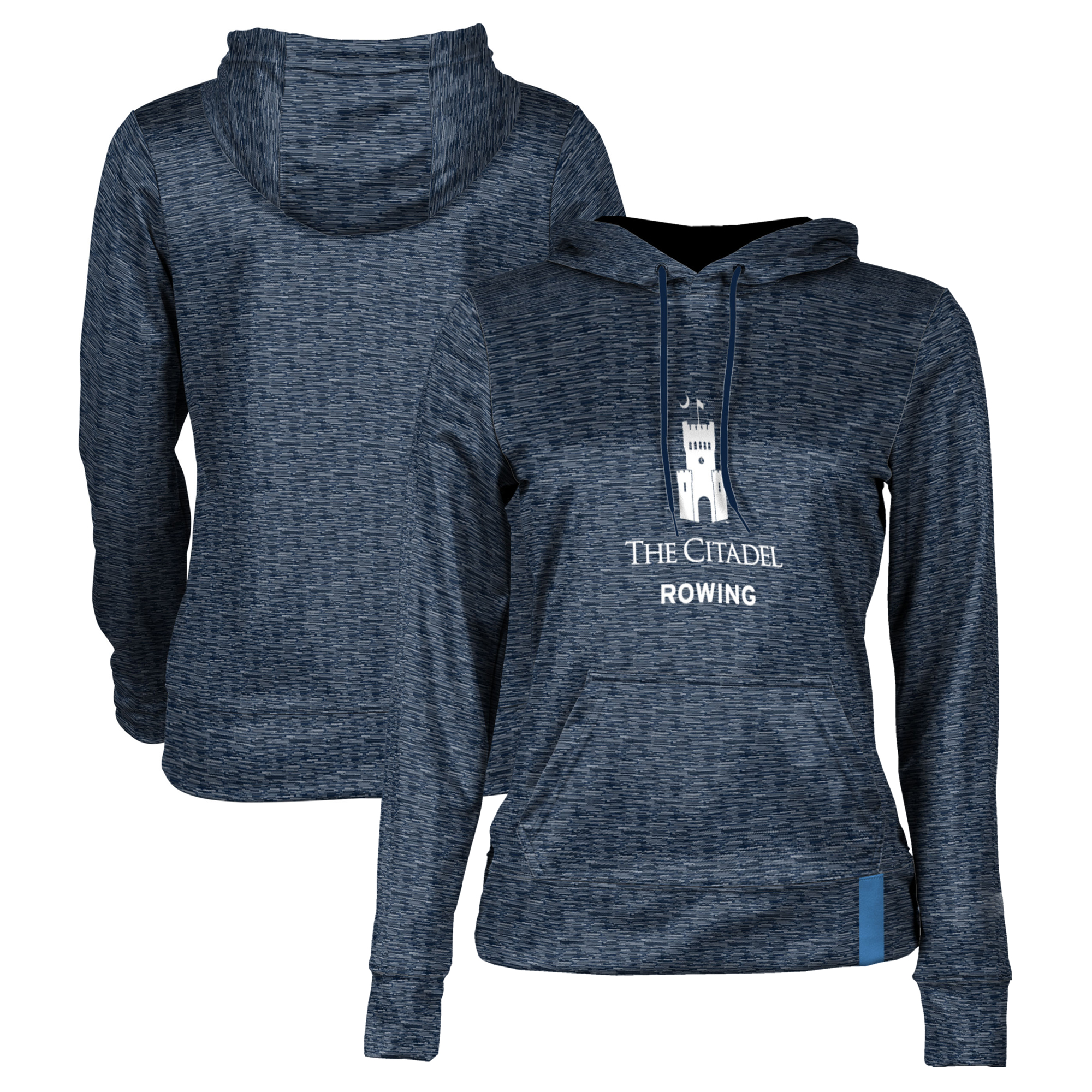 Women's Navy Citadel Bulldogs Rowing Pullover Hoodie - Image 5