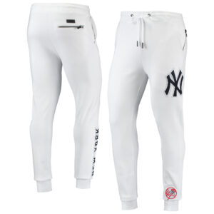 Men's Pro Standard White New York Yankees Team Logo Jogger Pants