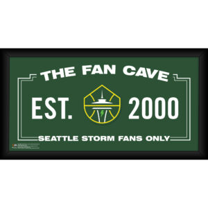 Seattle Storm Framed 10" x 20" Fan Cave Collage